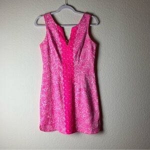 Lilly Pulitzer target Womens pink back zip sleeveless printed shift dress 4